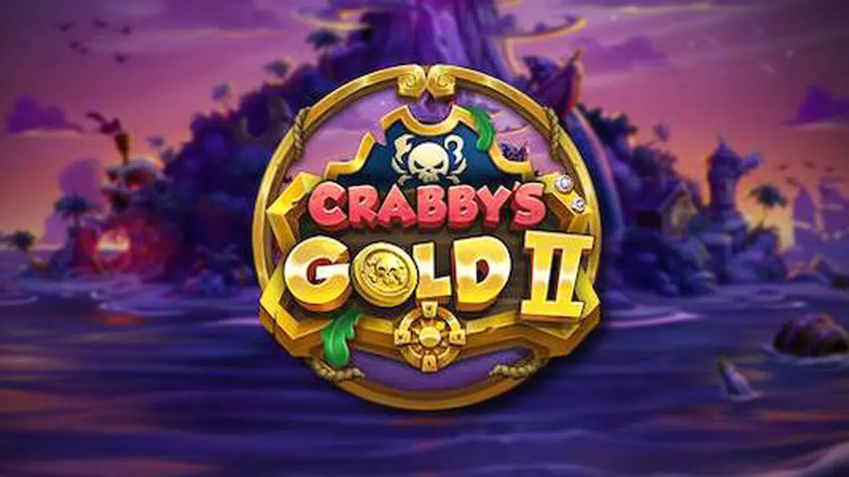 Tampilan visual permainan slot bertema bajak laut Crabby's Gold II dengan enam gulungan.